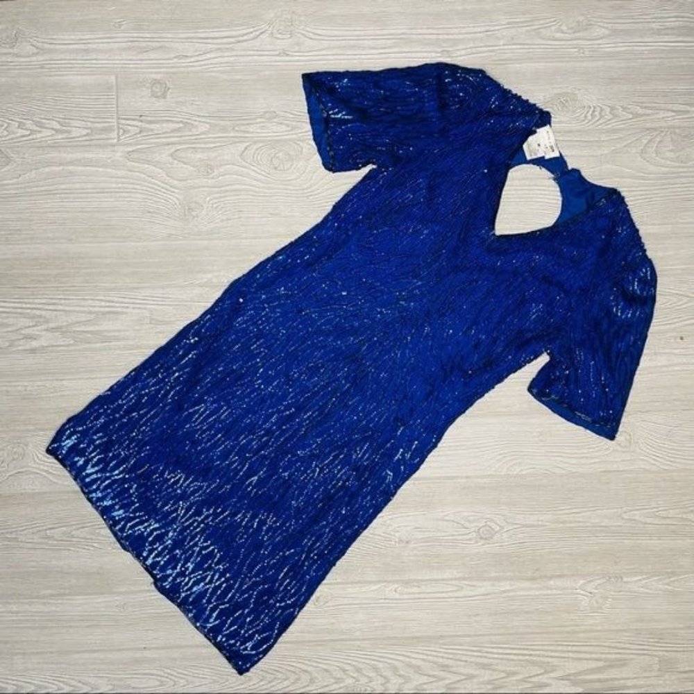 Vintage Sequin mark and John by B2 silk dress size medium formal ball gown eveni